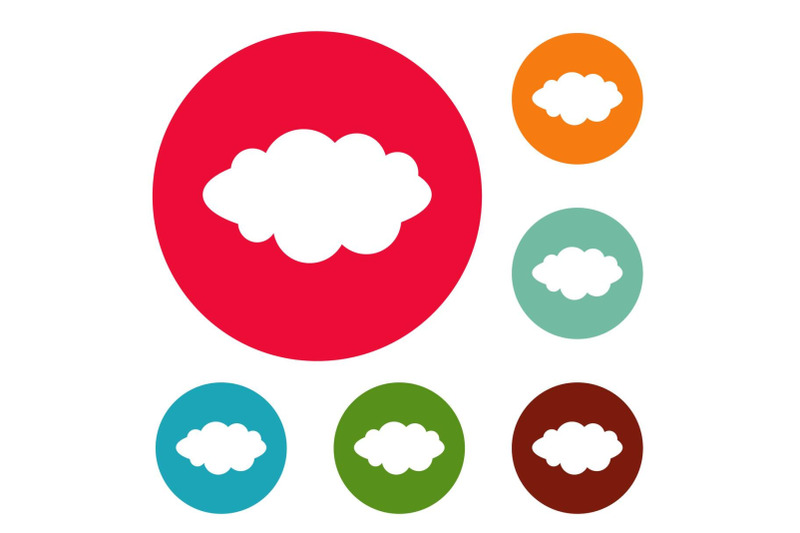 rain-icons-circle-set-vector