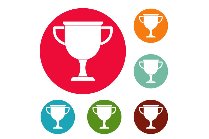 cup-award-icons-circle-set-vector