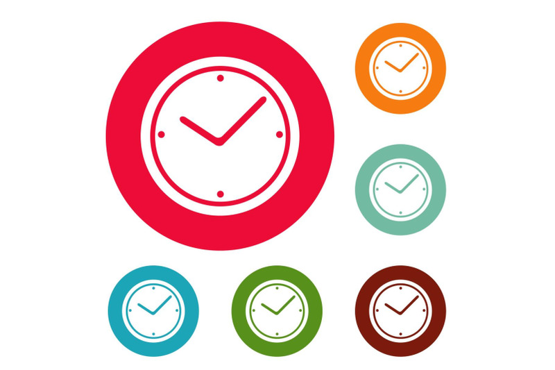 clock-icons-circle-set-vector