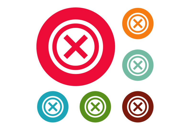 not-icons-circle-set-vector