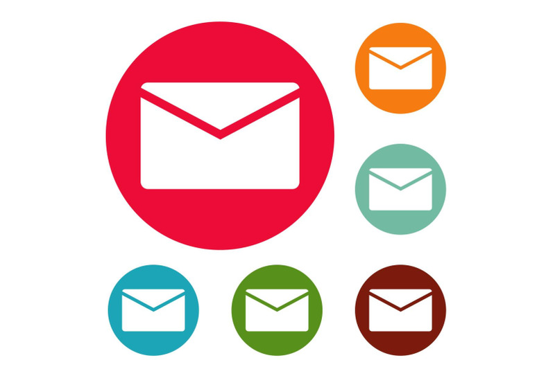 mail-icons-circle-set-vector