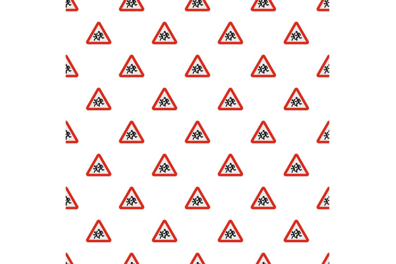 children-crossing-the-road-pattern-seamless