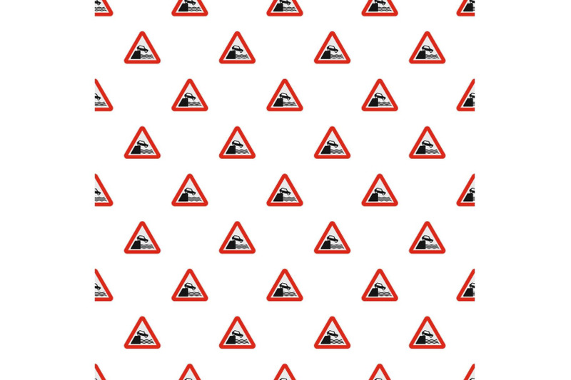 car-on-a-precipice-over-water-pattern-seamless