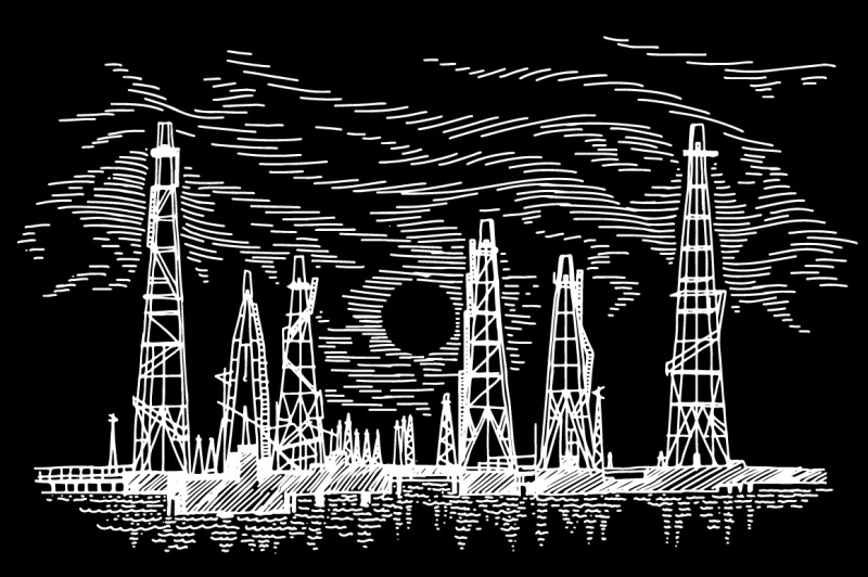 sea-oil-fields-hand-drawing
