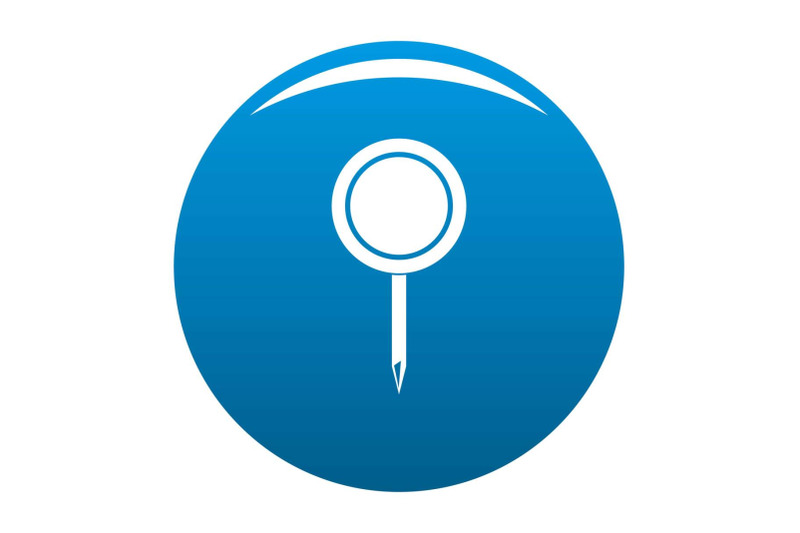 round-pin-icon-blue-vector