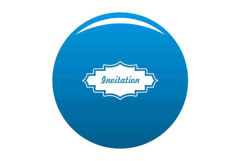 invitation-label-icon-blue-vector