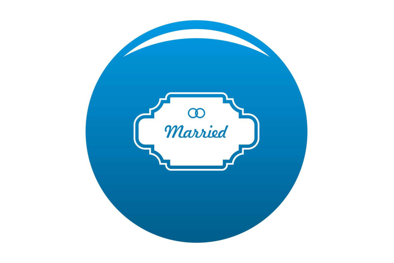 married-label-icon-blue-vector