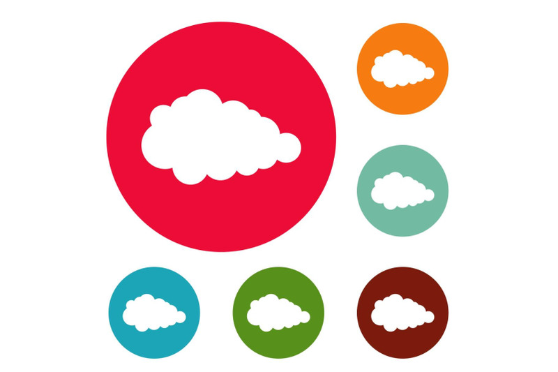 overcast-icons-circle-set-vector