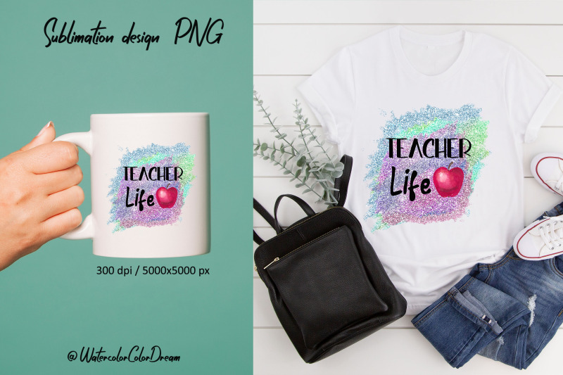 teacher-life-sublimation-design