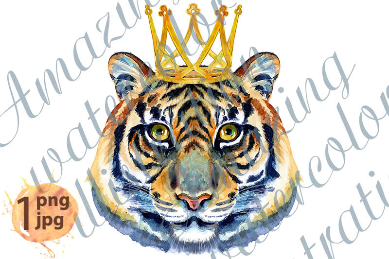 tiger-horoscope-character-watercolor-illustration
