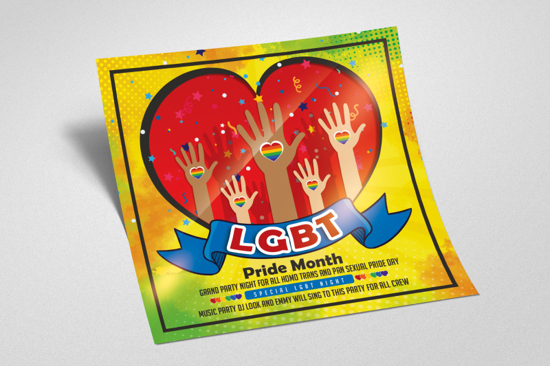 lgbt-pride-party-square-flyer-poster