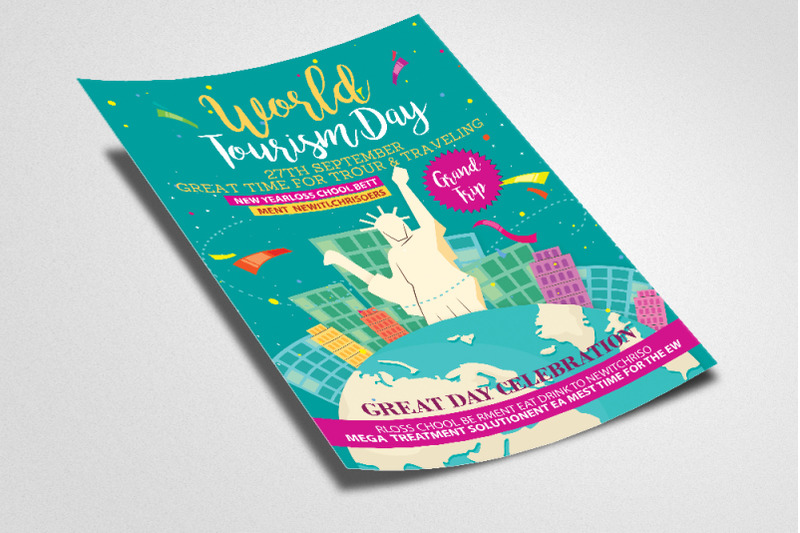 world-tourism-day-flyer-template