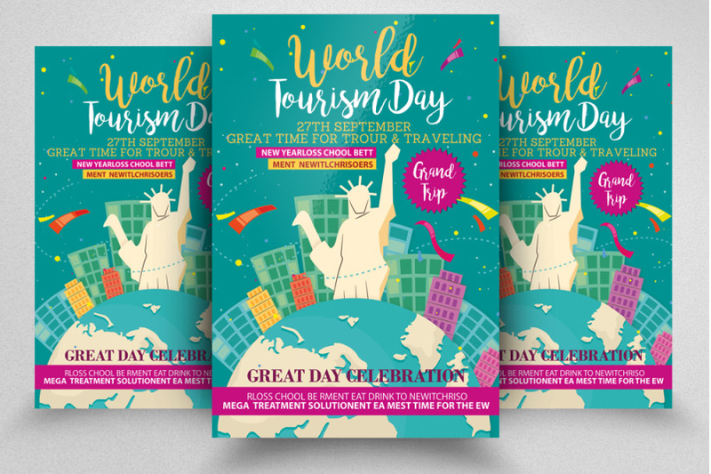 world-tourism-day-flyer-template