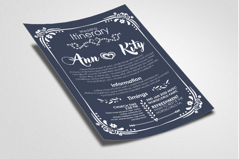 wedding-itinerary-flyer-template