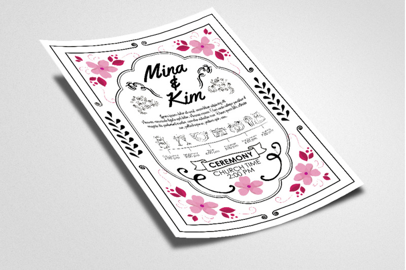 wedding-itinerary-flyer-template