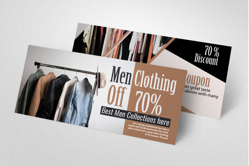 Men Clothing Discount Gift Voucher By Designhub TheHungryJPEG