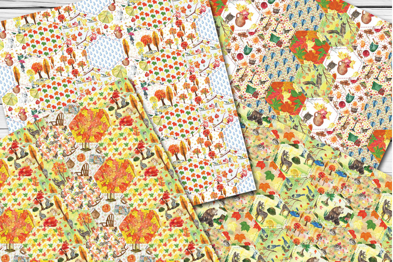 autumn-patchwork-seamless-patterns