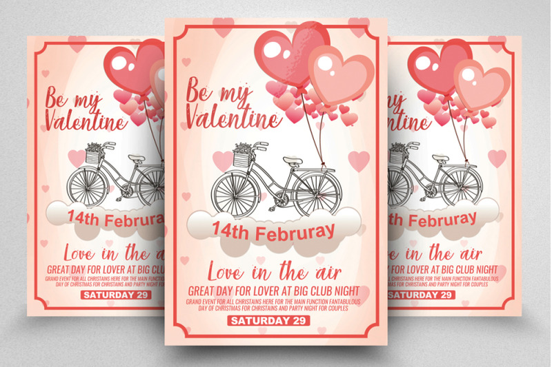 love-in-air-valentine-flyer-poster