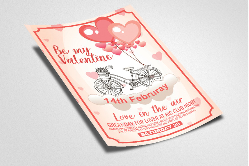 love-in-air-valentine-flyer-poster