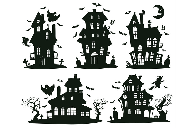 halloween-haunted-houses-cartoon-spooky-halloween-ghost-castles-mons