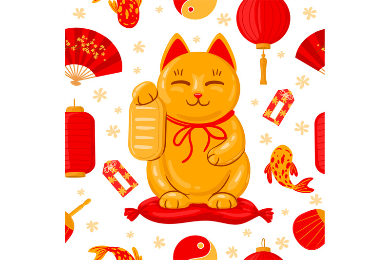 japanese-maneki-neko-banner-good-luck-japan-traditional-cat-cute-kaw