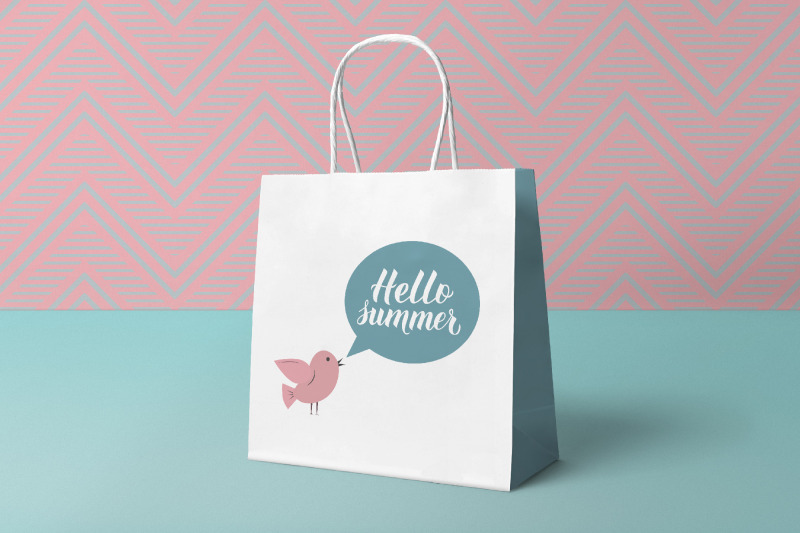 hello-summer-calligraphy-hand-lettering-with-cute-bird