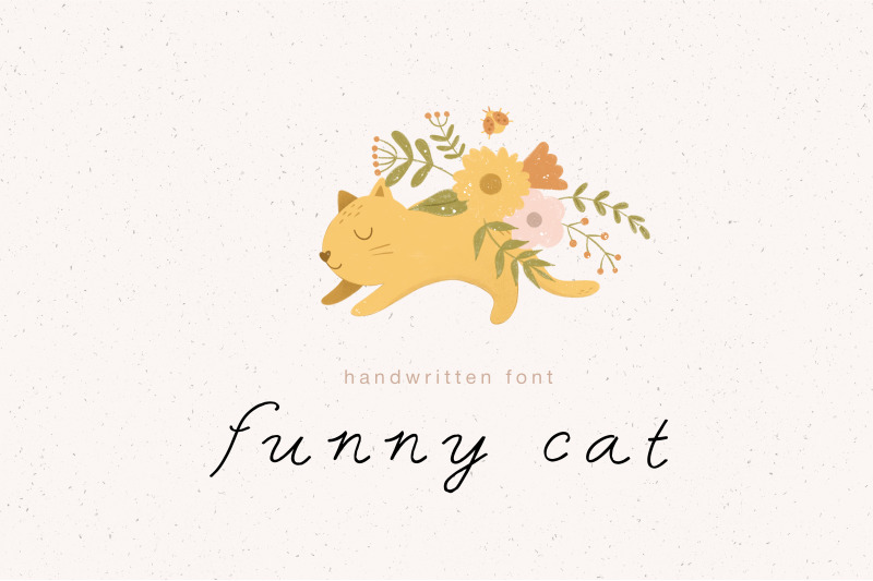 funny-cat-handwritten-font