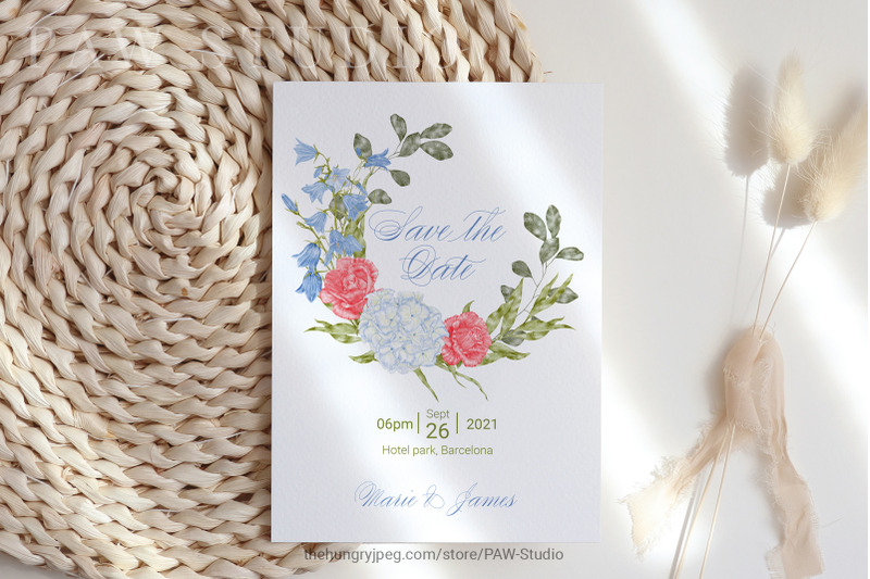 vintage-blue-wedding-clipart-flowers-bride-orchid-rose