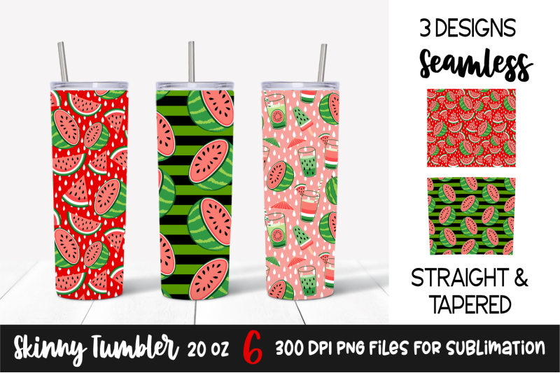 red-watermelon-skinny-tumbler-wrap-sublimation-design