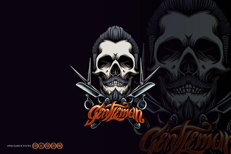 gentleman-barber-skull-mustache