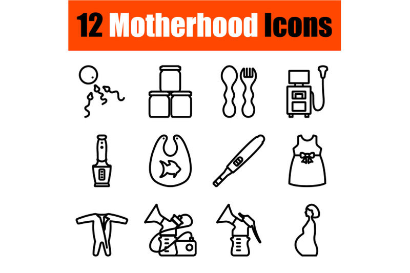 motherhood-icon-set