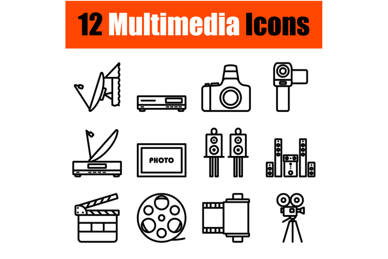 multimedia-icon-set