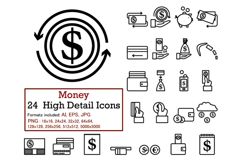 money-icon-set