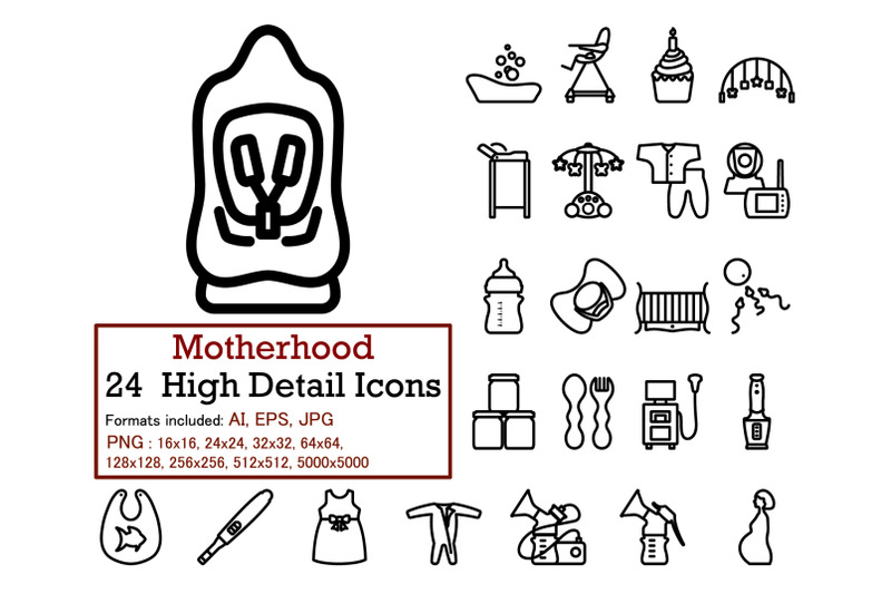 motherhood-icon-set