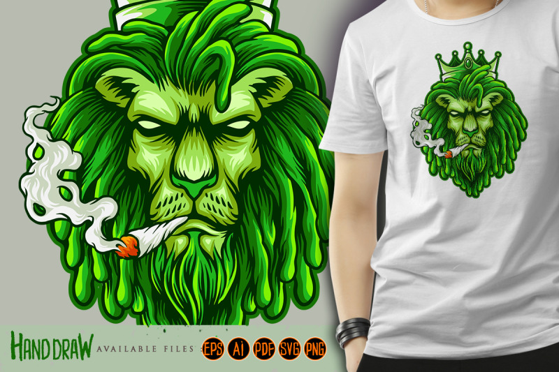 lion-king-green-weed-smoke-marijuana