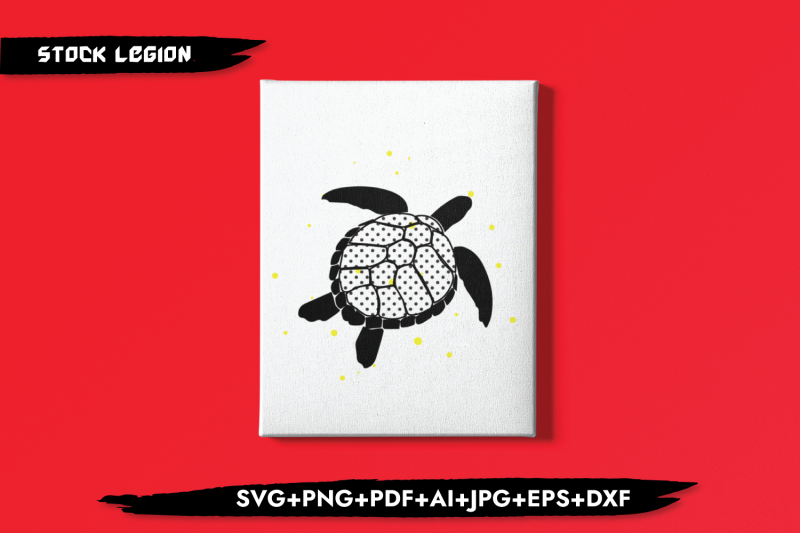 sea-turtle-dotted-shell-svg