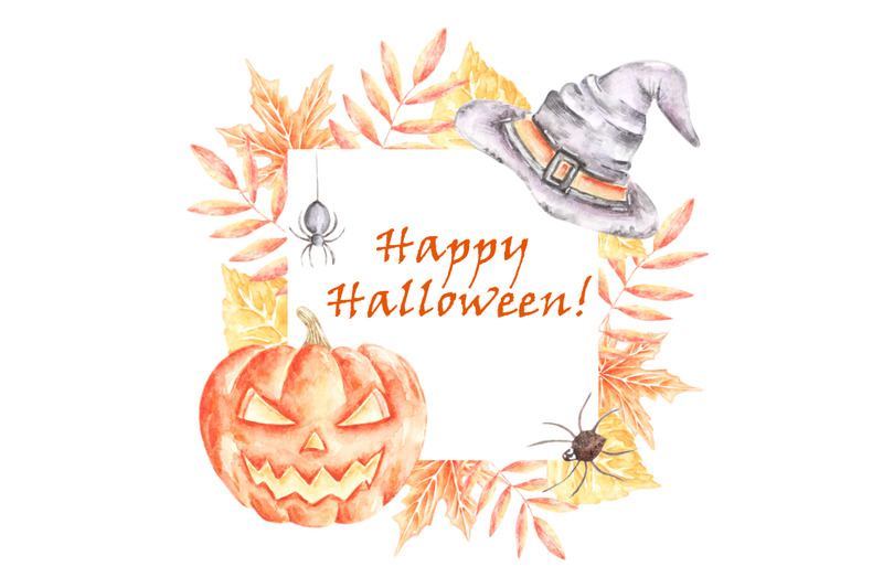 halloween-clipart-halloween-watercolor-clipart-scary-pumpkins