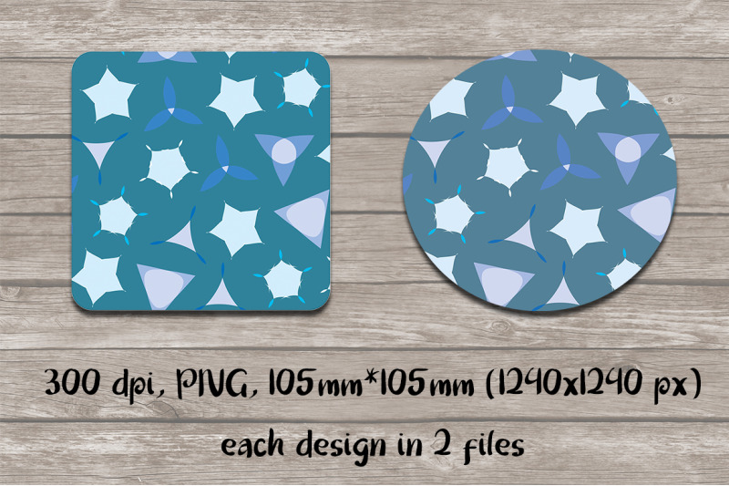 3-coaster-sublimation-png-designs-summer-abstract-flowers