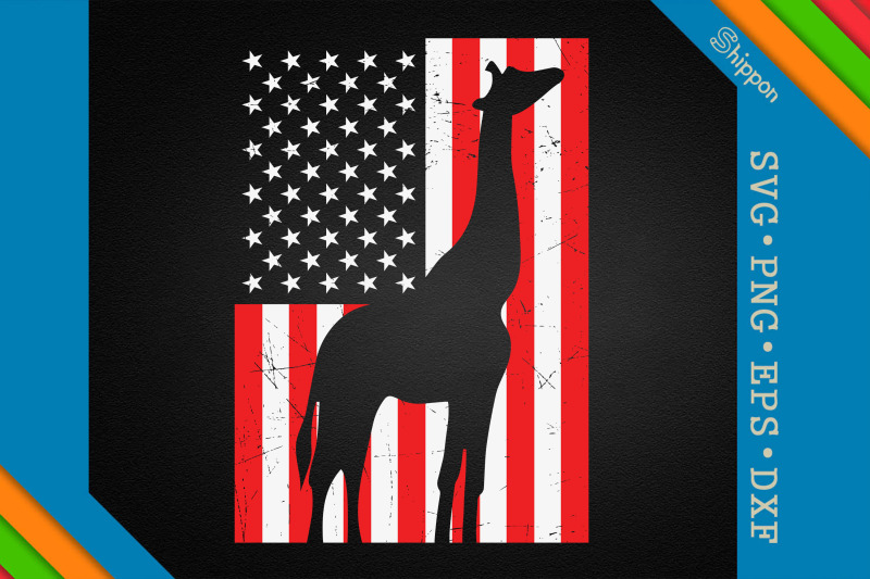 merica-patriotic-giraffe-4th-of-july