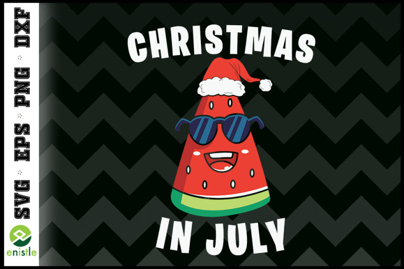 watermelon-christmas-in-july-santa-hat