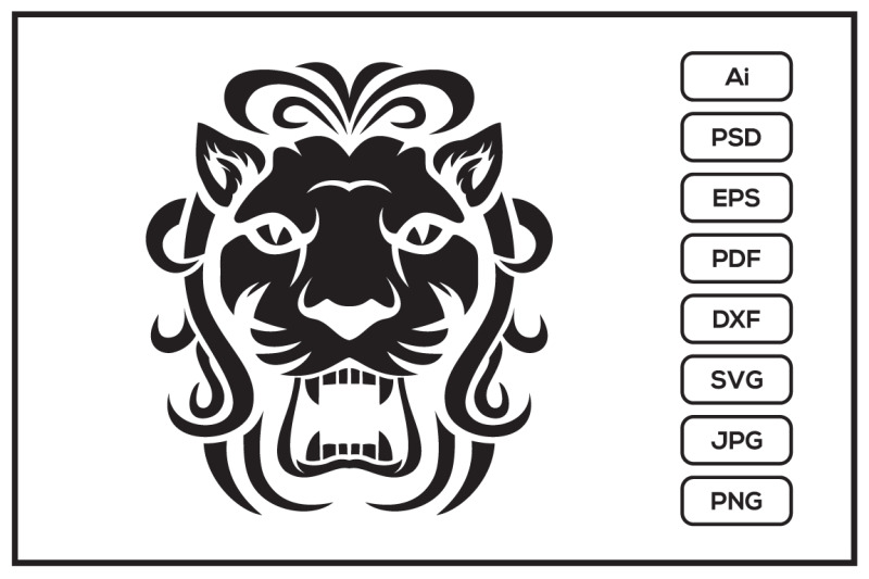 lion-head-logo-design-illustration