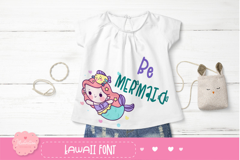 mermaid-enjoy-font-kawaii-handwritten-for-kid-nursery