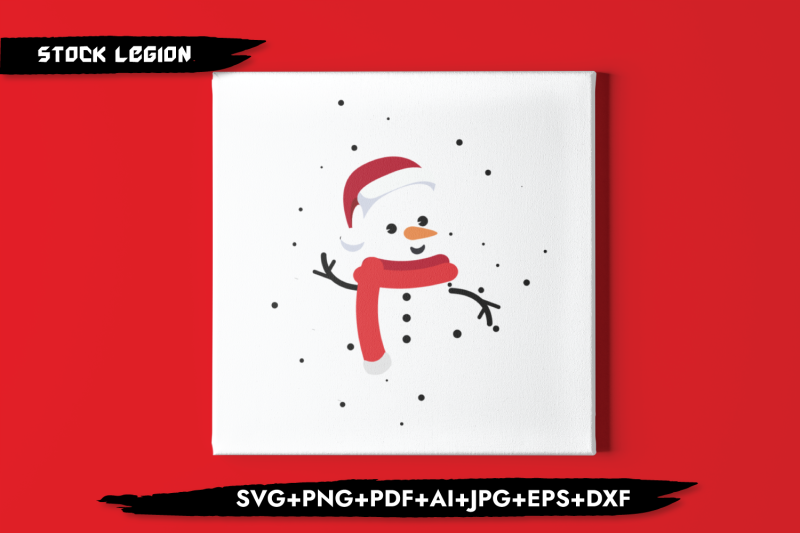 snowman-red-scarf-svg