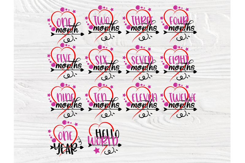 hello-world-svg-baby-milestones-svg-baby-months-svg-monthly-mile