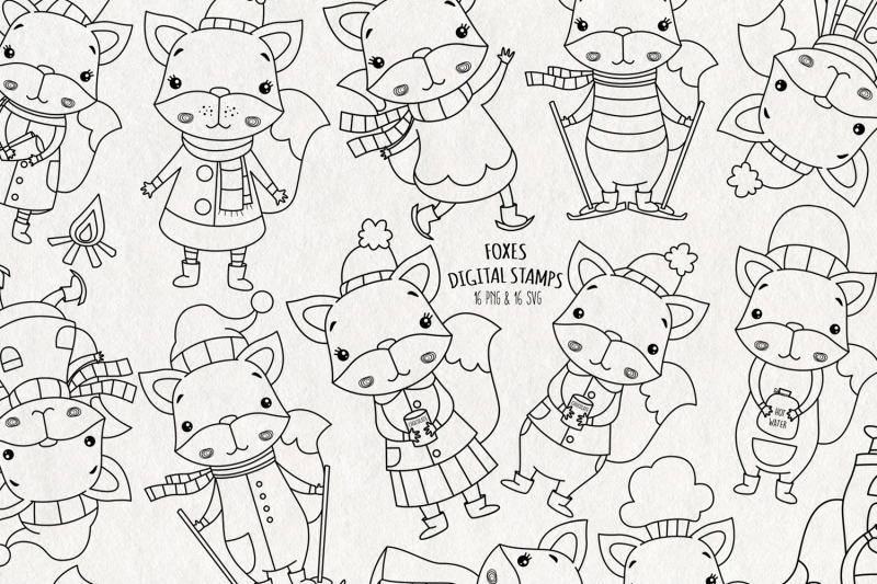 fox-svg-digital-stamps-set-of-16