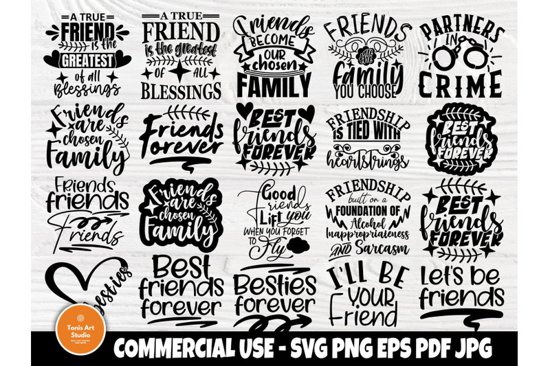 Friendship Svg Bundle, Best Friends Svg Designs By TonisArtStudio