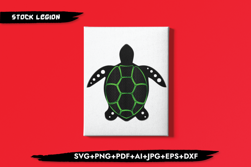 sea-turtle-green-black-svg