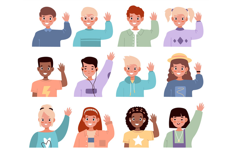 children-waving-hands-boys-and-girls-greet-or-goodbye-with-gestures