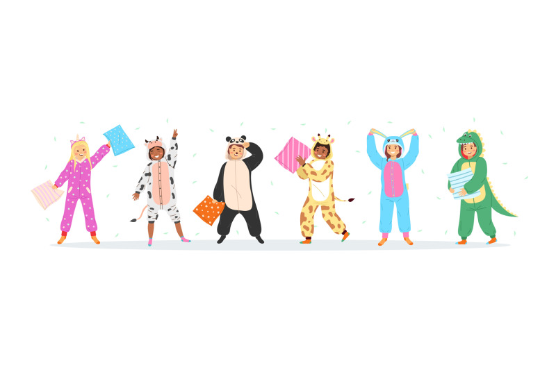 kids-animal-pajamas-smiling-boys-and-girls-in-overalls-pillow-fight