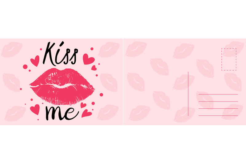 kiss-me-card-romantic-postcard-with-sexy-red-lips-hearts-and-calligr